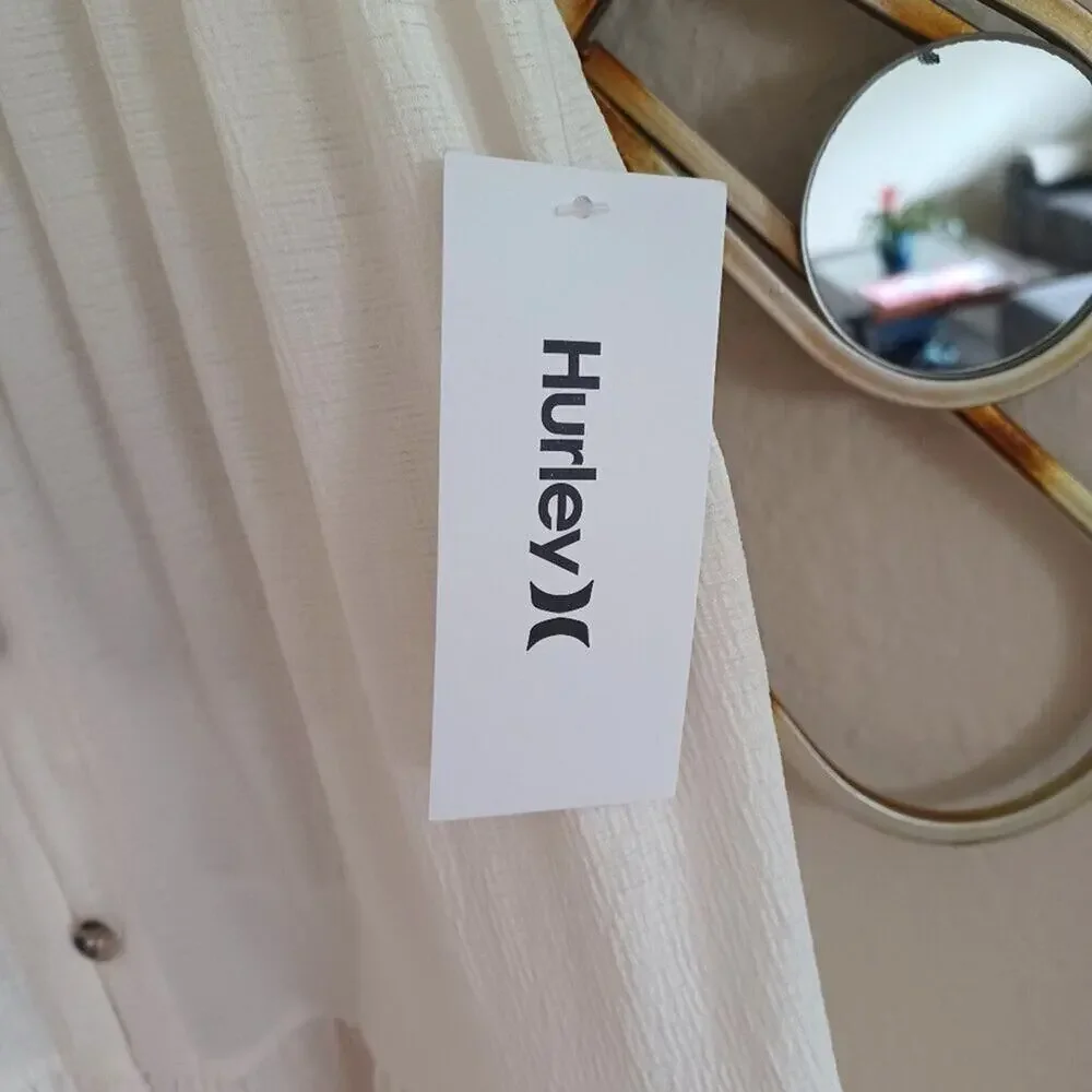 Hurley Boho Breeze Off White Midi Dress Surf Style XS/S NWT